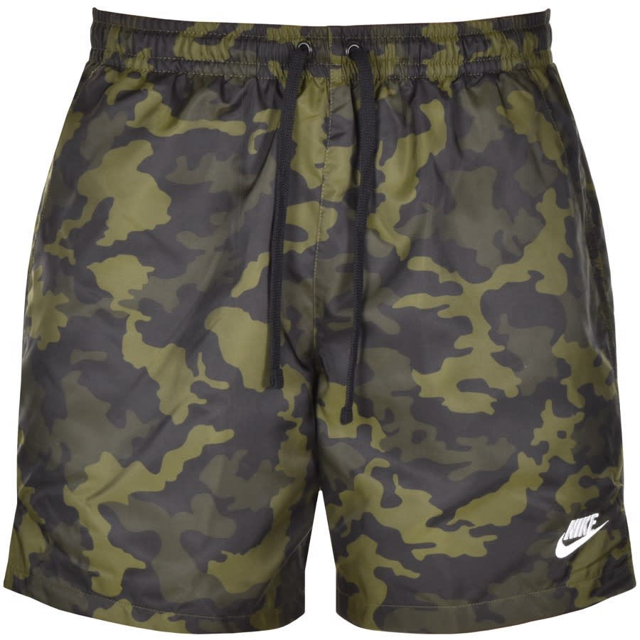 Alternative Image for ProductNike Flow Camo Logo Swim Shorts Green1